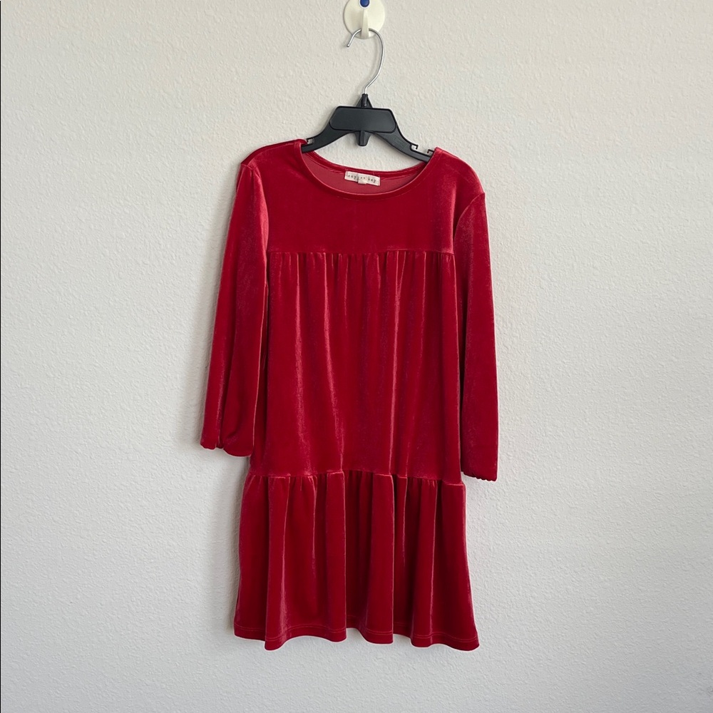Copper Key Red Velvet Casual Dress